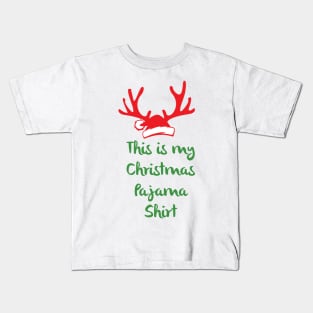 Christmas Tee Shirt. Funny Cute Santa Reindeer tshirt. Clothes Kids T-Shirt